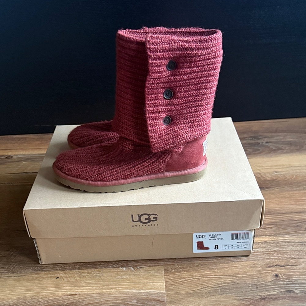 UGG Classic Cardy Knit Button Boots